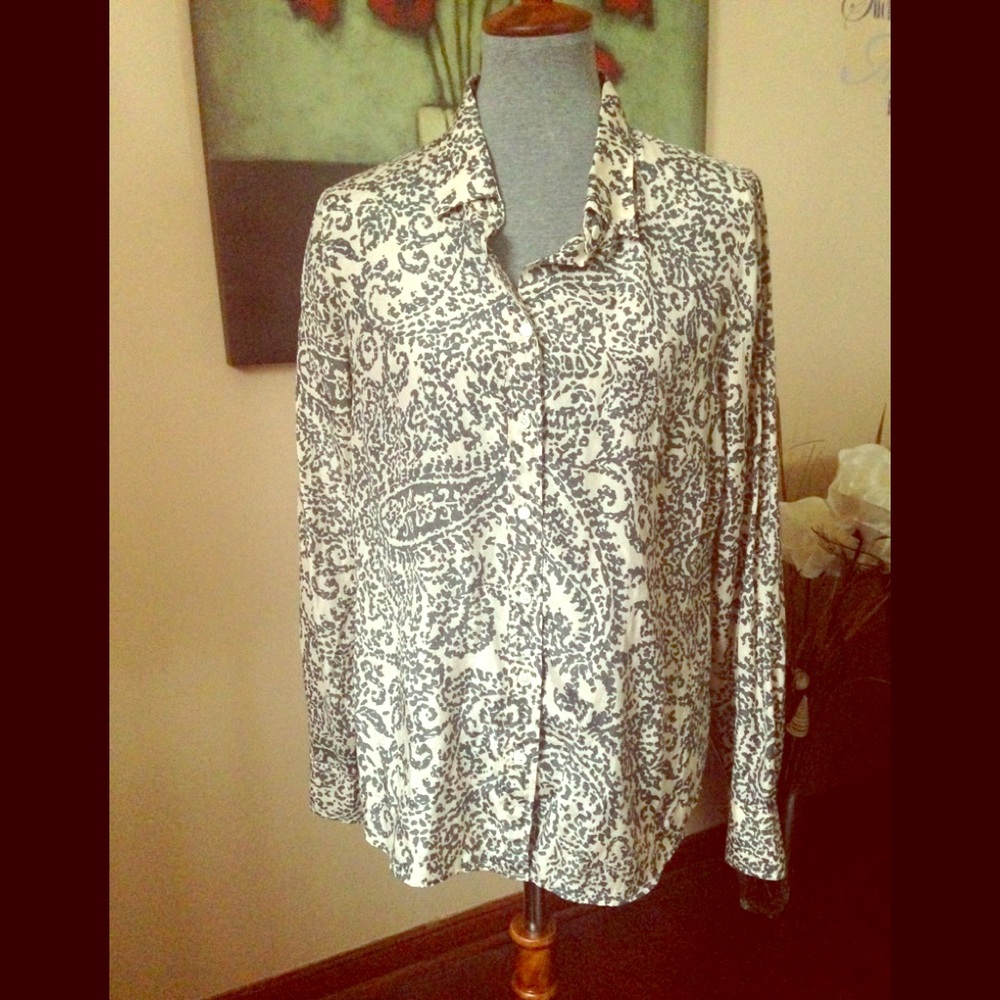 J Crew silk shirt
